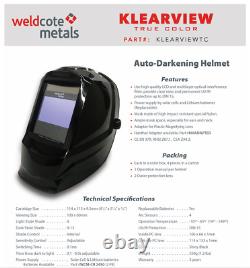 Weldcote Metals Klear-View True Color Digital Auto Darkening Welding Helmet
