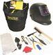 Welder's Kit Auto-Darkening Helmet Heavy Duty Gear Bag MIG Pliers Welding Gloves