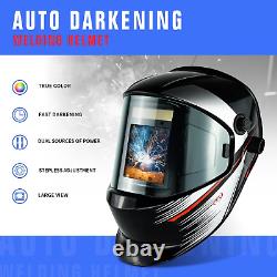 Welding Helmet Auto Darkening with Side View Panoramic 180° Large Viewing Tru