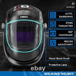 Welding Helmet Solar Power True Color Auto Darkening Helmet For TIG MIG Welder