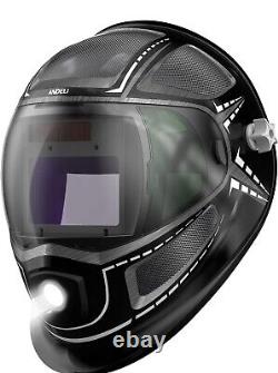 Welding Helmet with light Large Viewing Welding Helmet Auto Darkening carbon fib