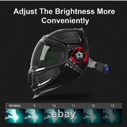 Welding Helmet with light Large Viewing Welding Helmet Auto Darkening carbon fib