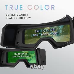 YESWELDER True Color Auto Darkening Welding Goggles, Wide Shade Range 4/5-9/9-13