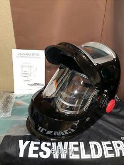 Yeswelder Flip Up Design Auto Darken with Side View, True Color Welding Helmet